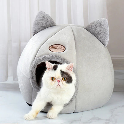 WhiskerNook – Cozy Cat Ear Pet Bed
