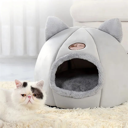 WhiskerNook – Cozy Cat Ear Pet Bed