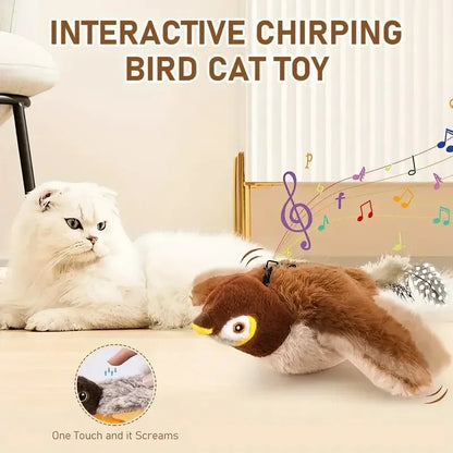FeatherWhirl – Interactive Chirping Bird Cat Toy