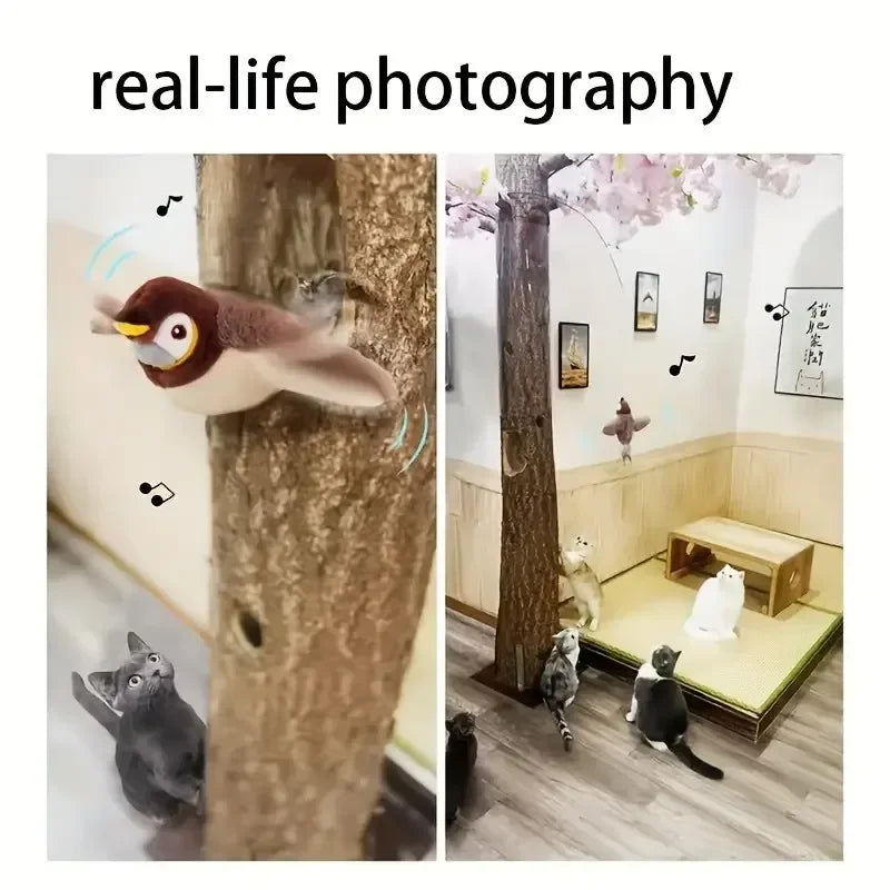 FeatherWhirl – Interactive Chirping Bird Cat Toy