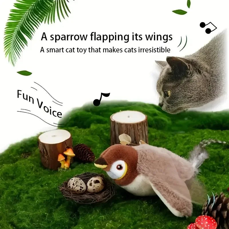 FeatherWhirl – Interactive Chirping Bird Cat Toy