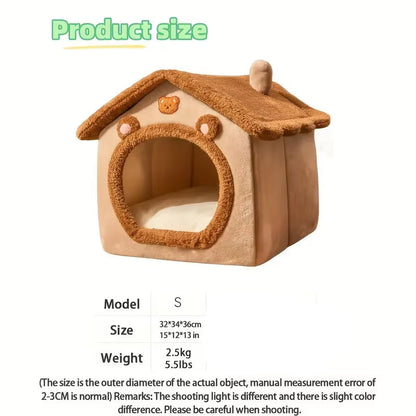 CozyDen – Foldable Washable Pet Cave Bed