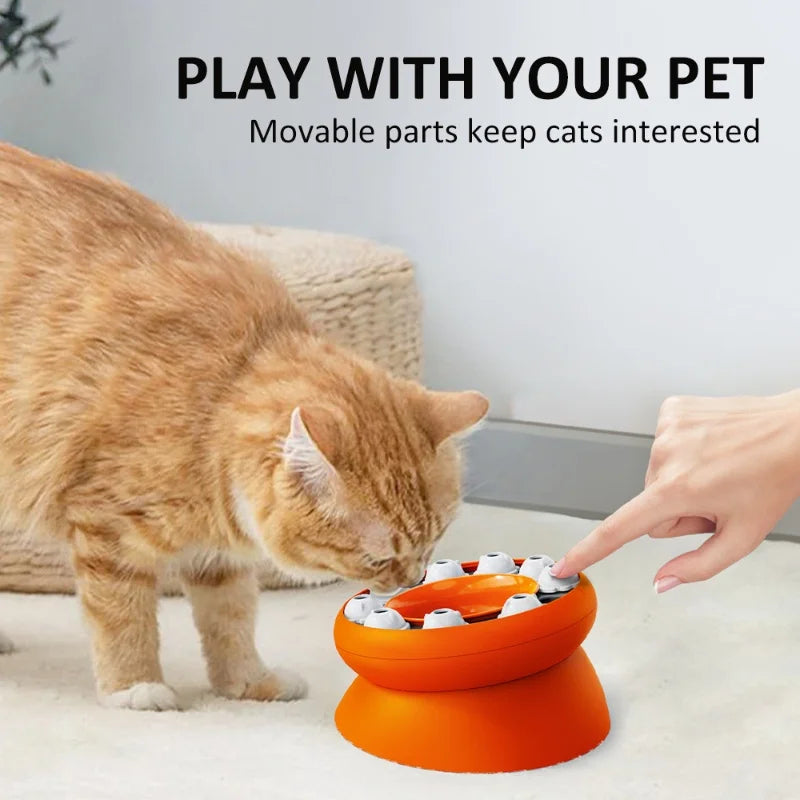 PawPuzzle – Interactive Slow Feeder Cat Bowl