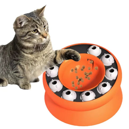 PawPuzzle – Interactive Slow Feeder Cat Bowl