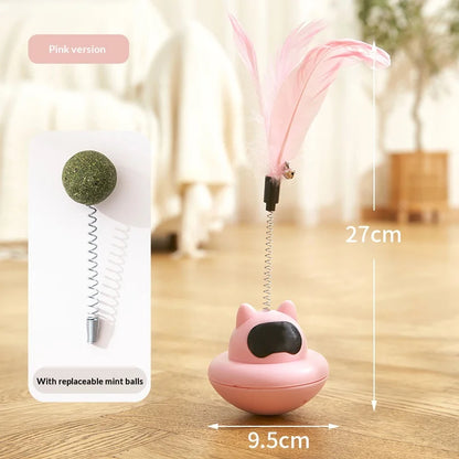 FurTwirl – Suction Cup Cat Teaser Wand with Feather Toy