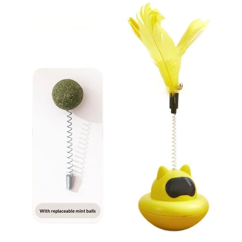 FurTwirl – Suction Cup Cat Teaser Wand with Feather Toy
