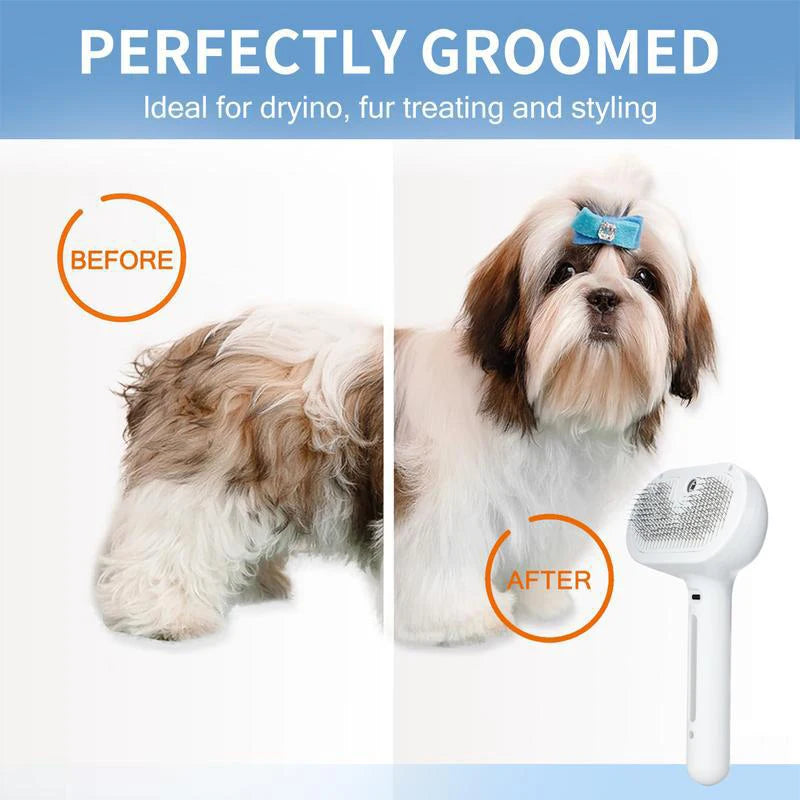 FurGlow – Pet Grooming Steam Massage Brush